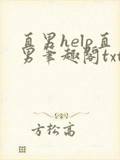 直男help直男笔趣阁txt下载封面
