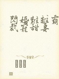 闪婚难离霸道总裁宠甜妻