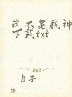 我不是戏神小说下载txt封面