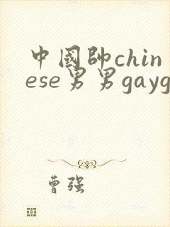 中国帅chinese男男gaygay网站