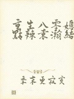 重生八零媳妇有点辣袁瀚结局
