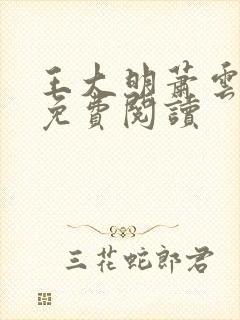 王大明萧云小说免费阅读