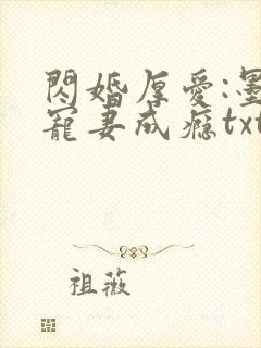 闪婚厚爱:墨少宠妻成瘾txt封面