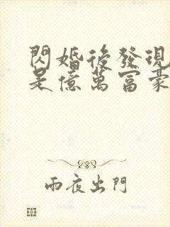 闪婚后发现老公是亿万富豪(小说)封面
