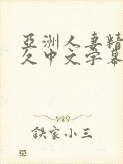 亚洲人妻精品久久中文字幕