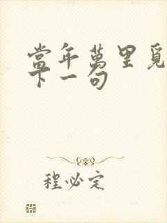当年万里觅封侯下一句