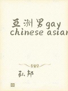 亚洲男gay chinese asian