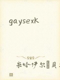 gaysexk封面