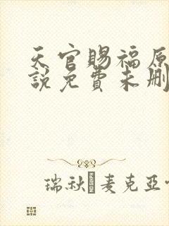 天官赐福原著小说免费未删减版在线阅读