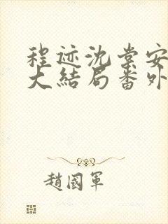 程迹沈棠安江彻大结局番外封面