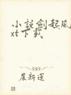 小说剑起风云txt下载