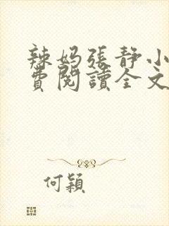辣妈张静小说免费阅读全文封面