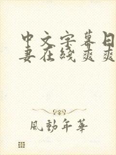 中文字幕日韩人妻在线爽爽