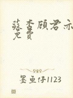 苏杳顾君亦全文免费