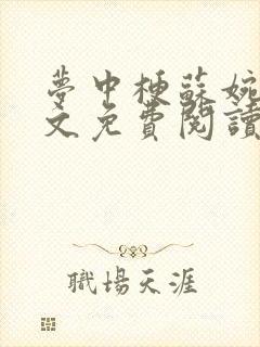 梦中梗苏婉荌全文免费阅读笔趣阁