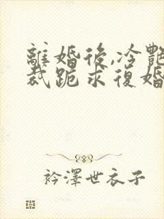 离婚后,冷艳总裁跪求复婚小说免费