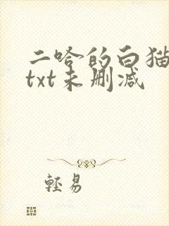 二哈的白猫师尊txt未删减