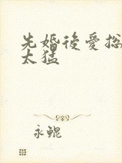 先婚后爱总裁别太猛