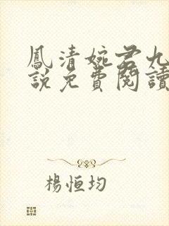 凤清婉君九渊小说免费阅读最新章节封面