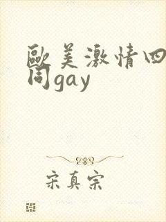 欧美激情四射男同gay封面