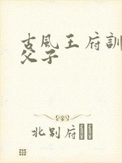 古风王府训诫文父子