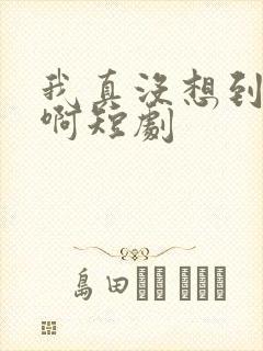 我真没想到重生啊短剧封面