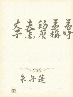 丈夫的弟弟的妻子怎么称呼封面