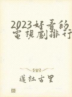 2023好看的电视剧排行榜前十名