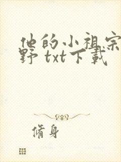 他的小祖宗甜又野 txt下载