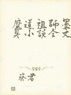魔道祖师墨香铜臭小说全文免费