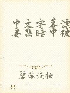 中文字幕漂亮人妻熟睡中被公侵犯的封面