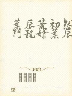 叶辰萧初然 上门龙婿叶辰最新封面