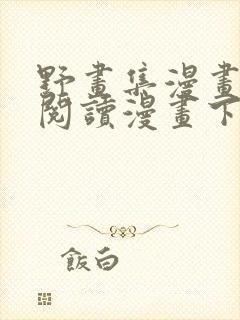 野画集漫画免费阅读漫画下拉式飒