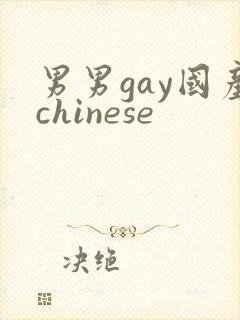 男男gay国产chinese