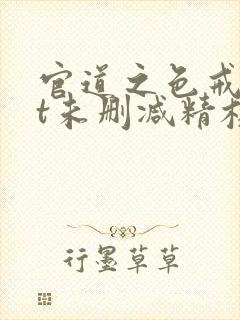 官道之色戒txt未删减精校
