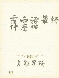 霍雨浩最终成了什么神