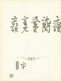 宋言姿沈亦驰小说免费阅读笔趣阁封面