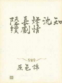 陆长烽沈知婉后续剧情