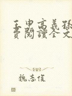 王申高义孙倩免费阅读全文封面