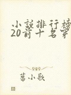 小说排行榜2020前十名穿越