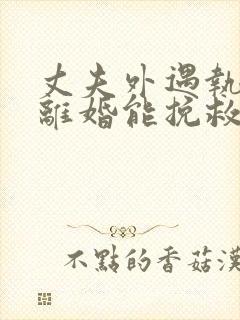 丈夫外遇执意要离婚能挽救吗