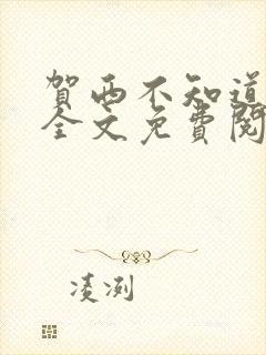 贺西不知道小说全文免费阅读