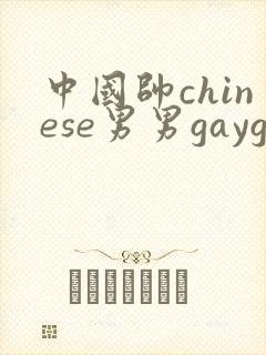 中国帅chinese男男gaygay网站