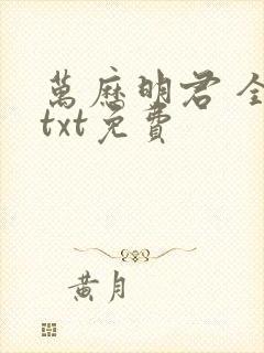 万历明君 全集txt免费封面