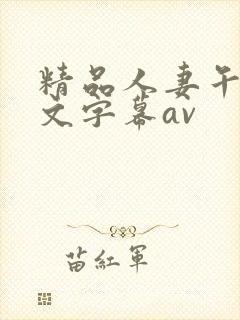 精品人妻午夜中文字幕av
