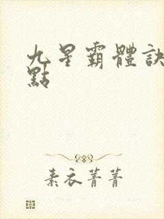 九星霸体诀 顶点