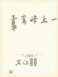 青鸾峰上一剑独尊
