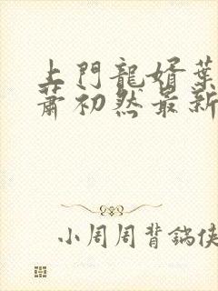 上门龙婿叶辰,萧初然最新版封面