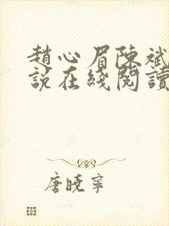 赵心眉陈斌的小说在线阅读全文