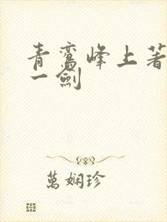 青鸾峰上著我有一剑